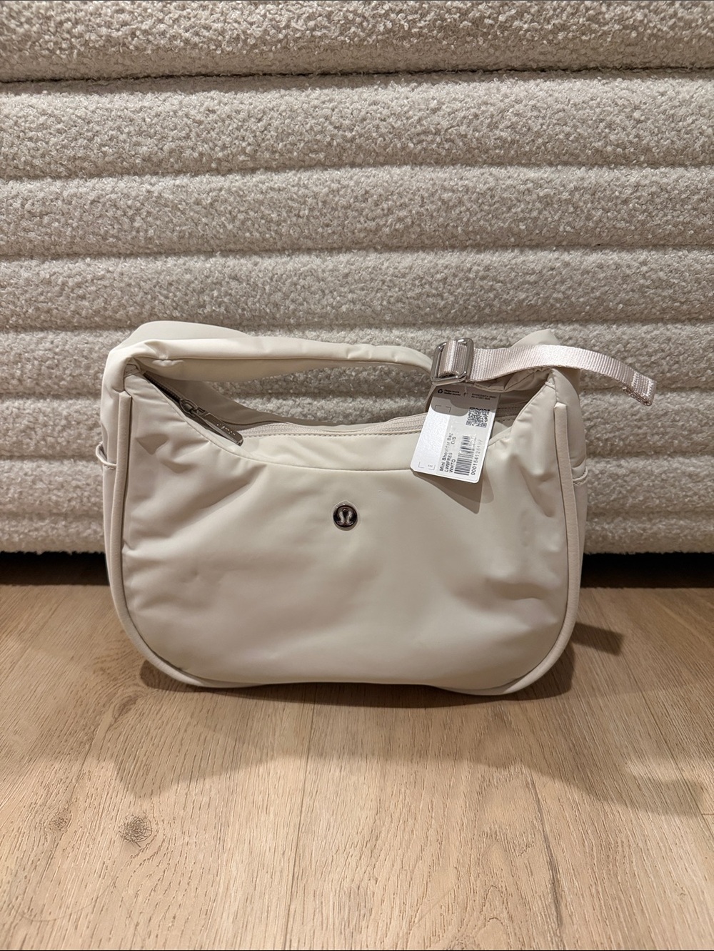 lululemon athletica Neutral Cream Shoulder Bag with Adjustable Strap